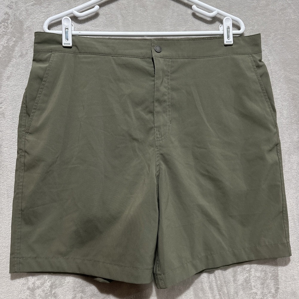 Abercrombie & Fitch Stretch Resort Shorts Green Pockets Men's Size XL